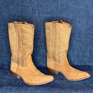 VINTAGE ACME COWBOY BOOTS -BROWN SUEDE